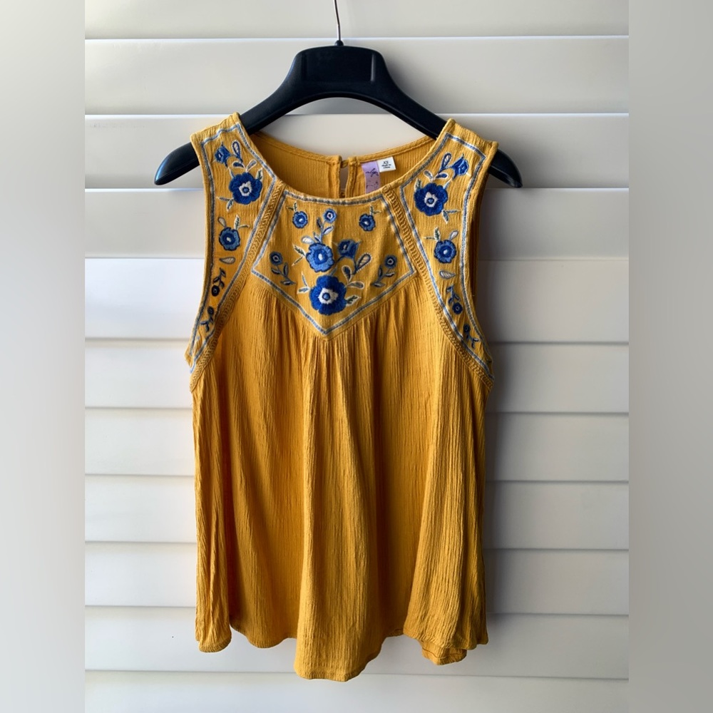 Mustard Yellow Bohemian Top